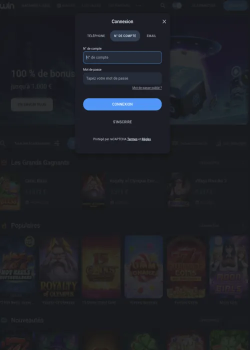 Connexion compte joueur sécurisée Twin Casino
